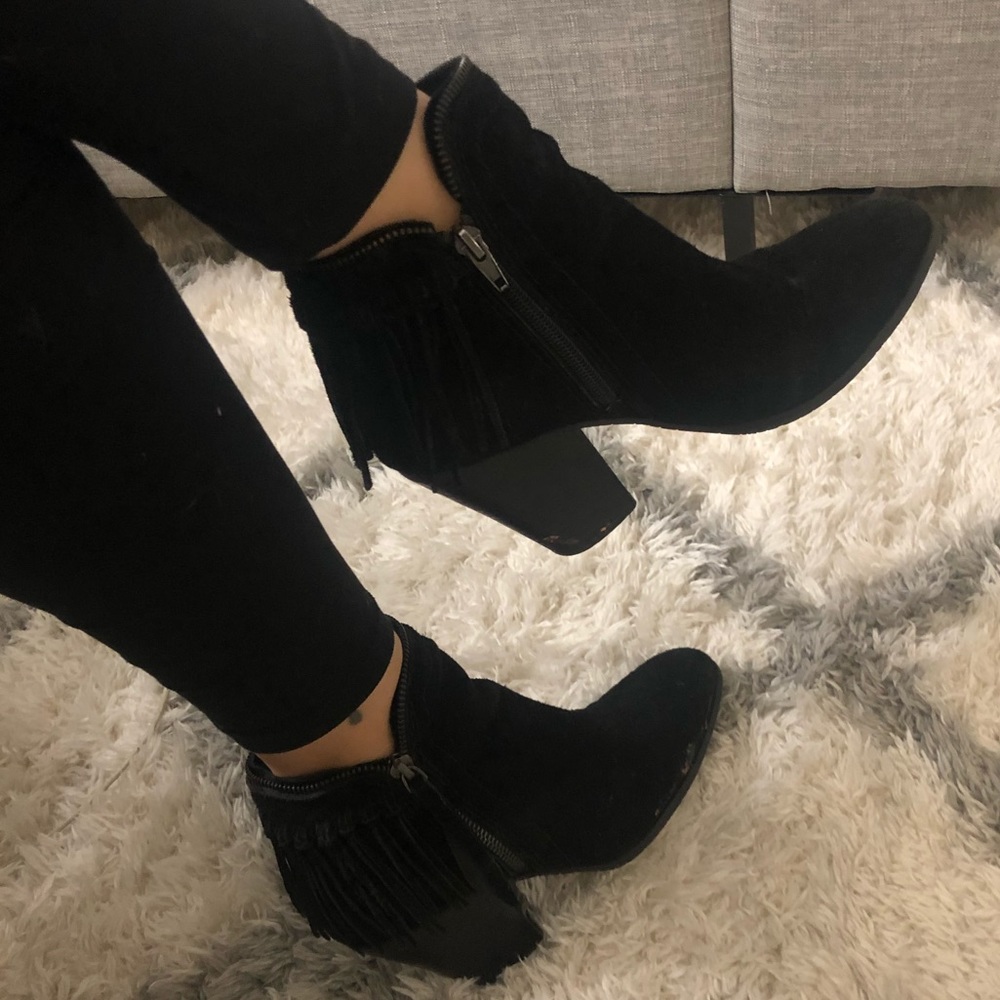 Dolce Vita fringe suede boots